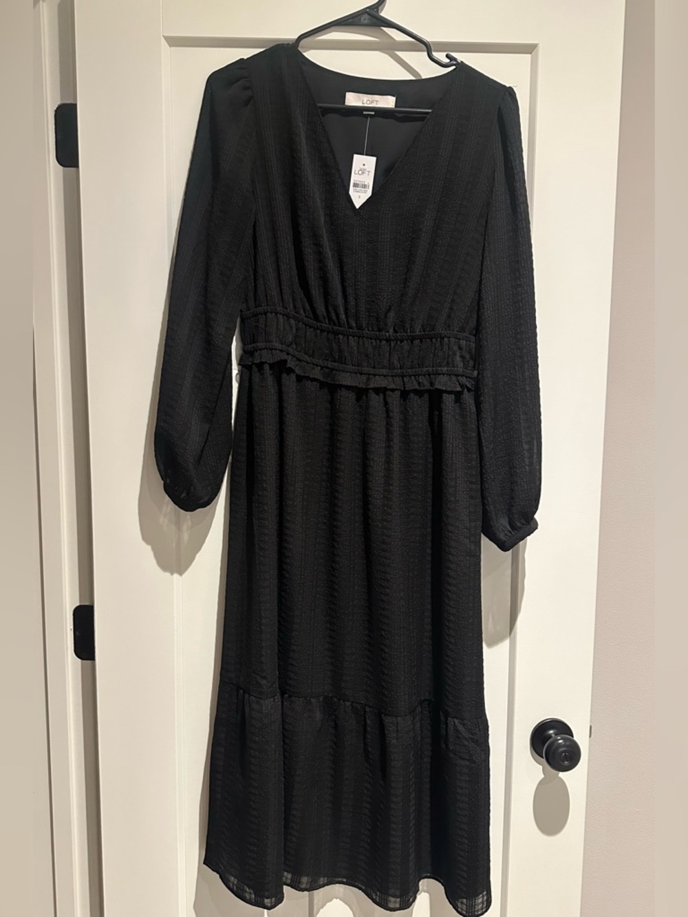 NWT LOFT Textured Smocked Dress